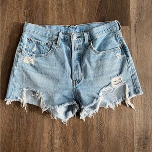 Distressed Denim Levi’s Shorts
